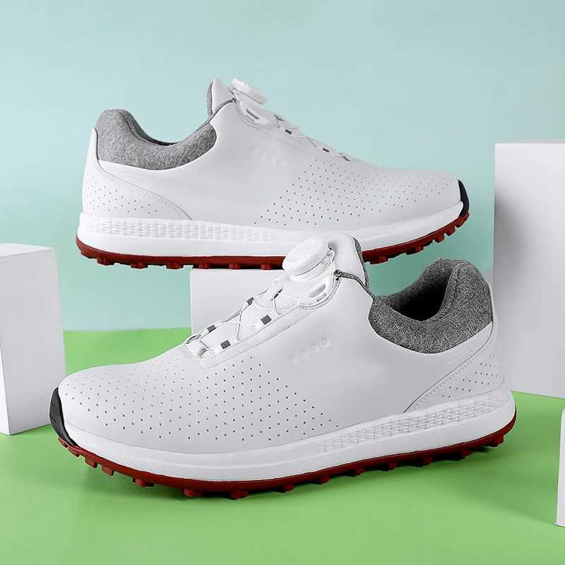 hot 2024 Hot S Professional Men Outdoor Anti-Skid Quick Lacing Golf Spikes Sneakers Breathable Waterproof Shoes Y250207