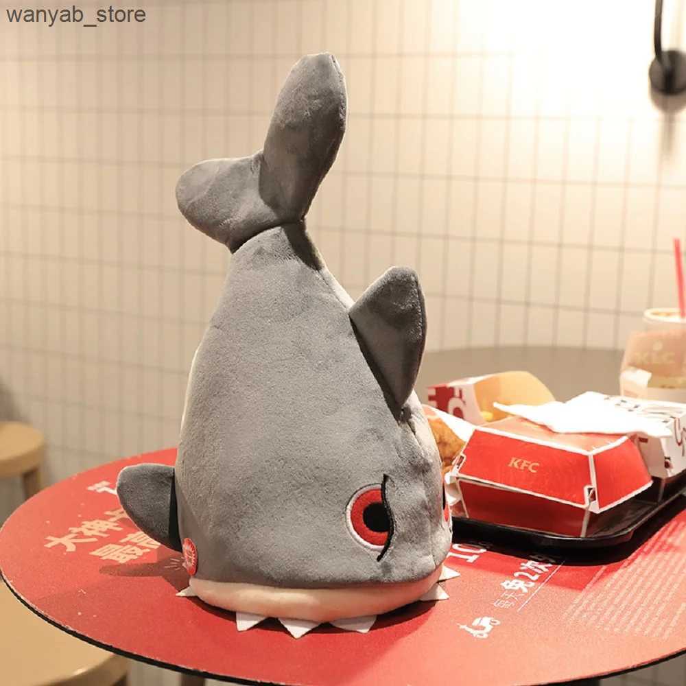 Wide Brim Hats Bucket Hats Adult Funny Electric Shark Hat Can/Cant Fish Tail Hat Short Plush Singing Dancing Props Toys For Halloween Christmas Gift L