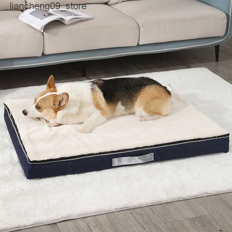 kennels pens Dog bed memory foam soft comfortable pet sleep pad suitable for small medium and large dogs anti-skid removable washable dog pad pet supp