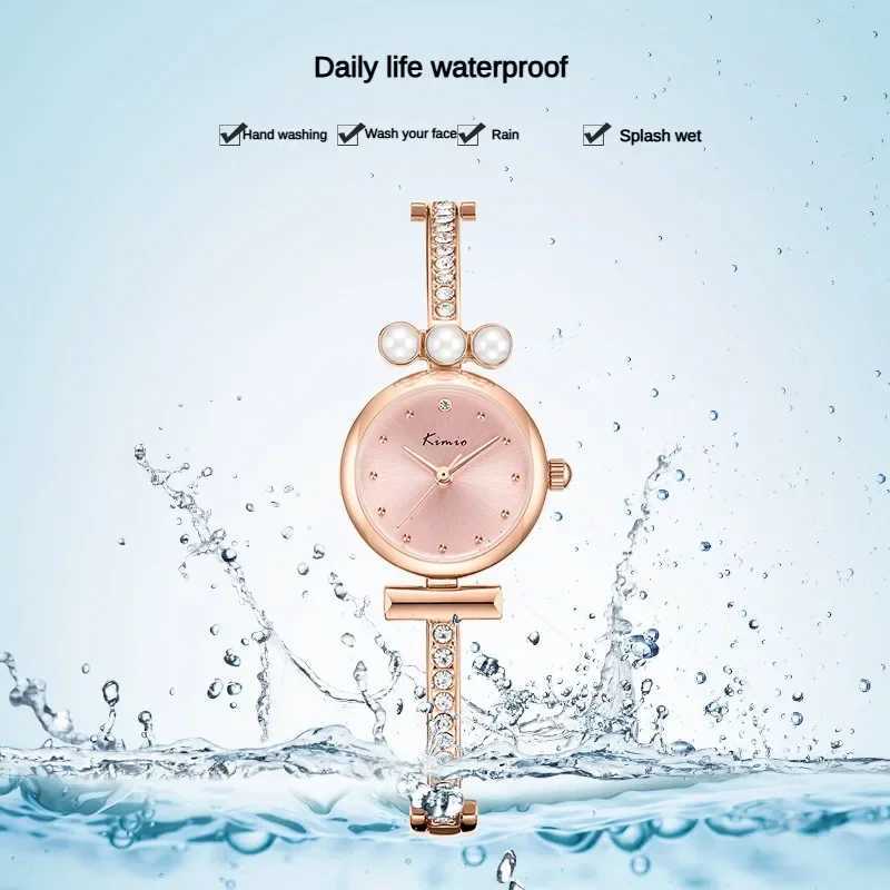 Pearl Simple Watch Wens New Batch of Rhinestone Bracelet Watches Fashion and CPACT Quartz Bracelet Watches X241106