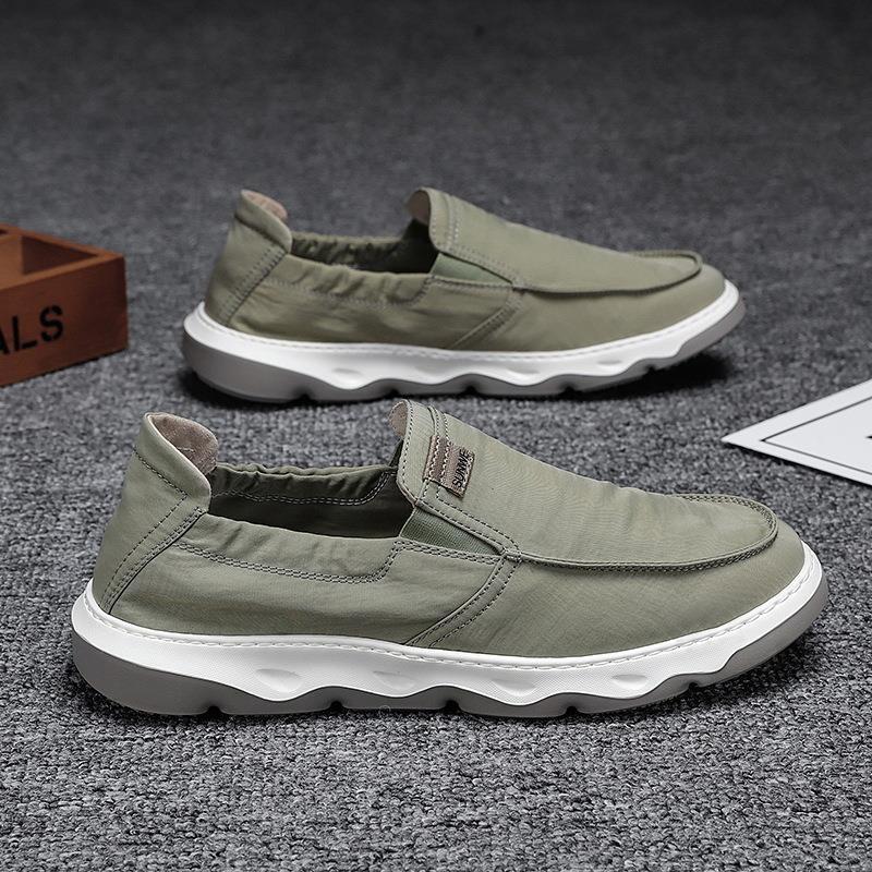 2024 Summer Canvas Men's Casual Board Step on Breathable Work Old Beijing Cloth Trendy Shoes