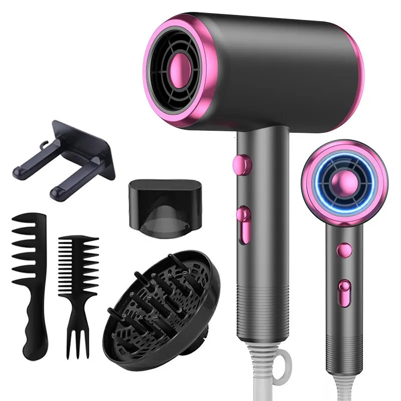 Hair Dryer with Diffuser Blow Dryer Comb Brush 1800W Ionic Hair Dryers with DiffuserConstant Temperature Hair Care Without Dama 241106