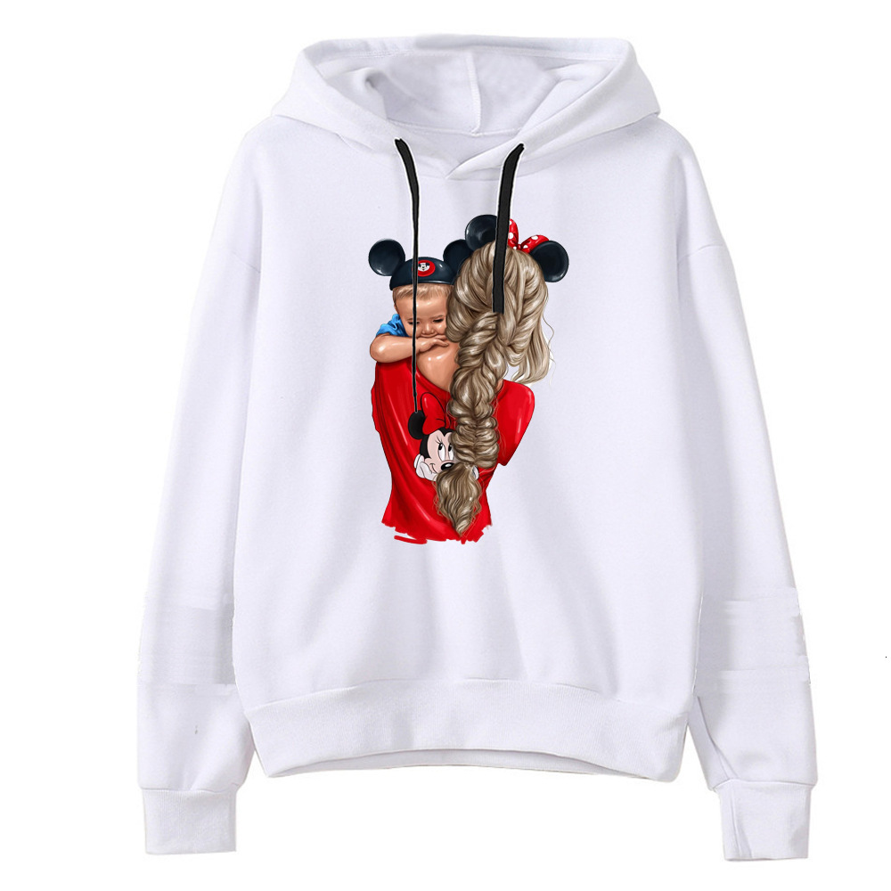 New designer's new white hooded sweatshirt with Windows print cartoon fashion hoodie