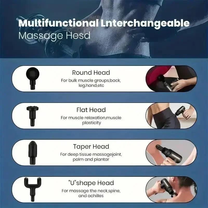 Wireless mini fascia gun muscle relaxation massage device cervical membrane cervical spine massager 241106