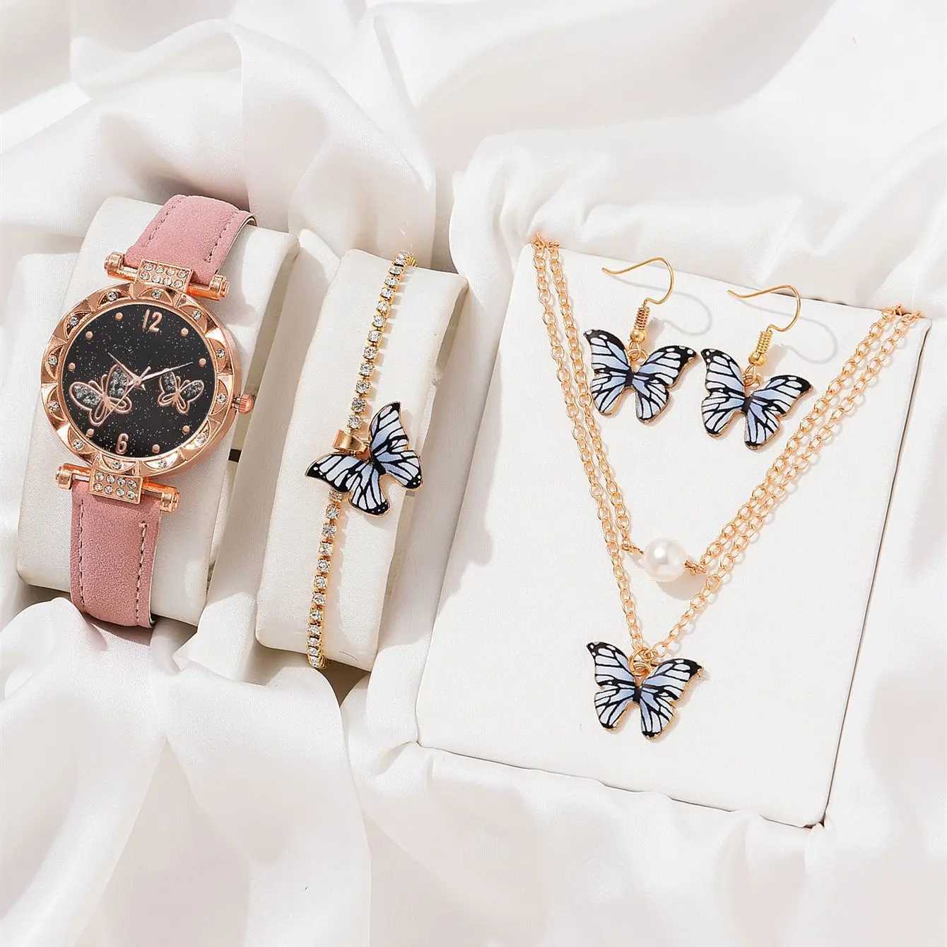 Fem watch dial suitable for Wen 5-piece set Wen quartz watch luxury brand design simple womens watch earrings X241106
