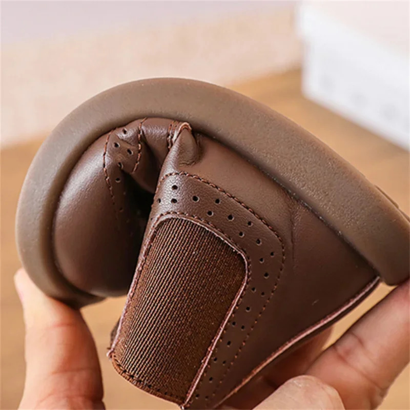 spring and summer womens shoes leather childrens ankle boots rubber soles baby shoes fashionable little girls boots 15-25 241106