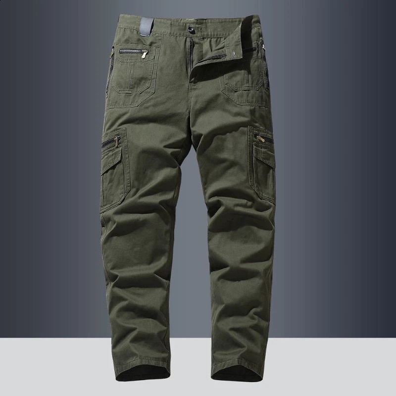 Mens Tactical Pants Multiple Pocket Elasticity Urban Tacitcal Trousers Men Slim Fat Cargo Pant 5XL 241105