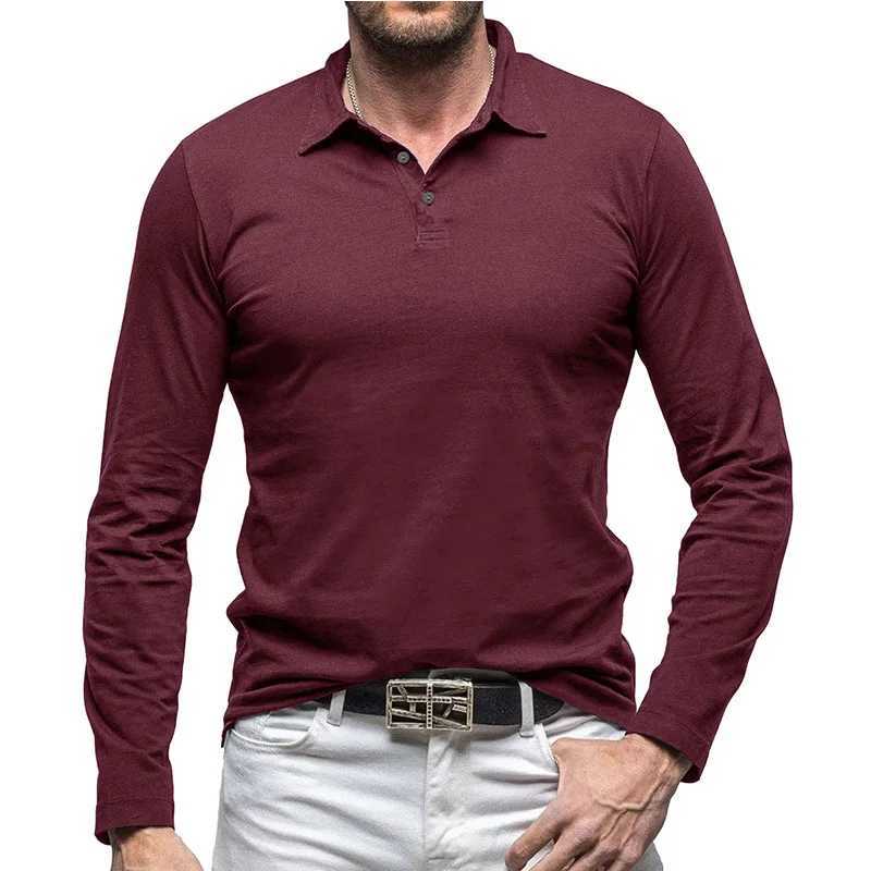 Spring summer autumn winter fashion autumn and winter long Sve solid block shirt for mens wear Korean loose button casual full matching top W241106