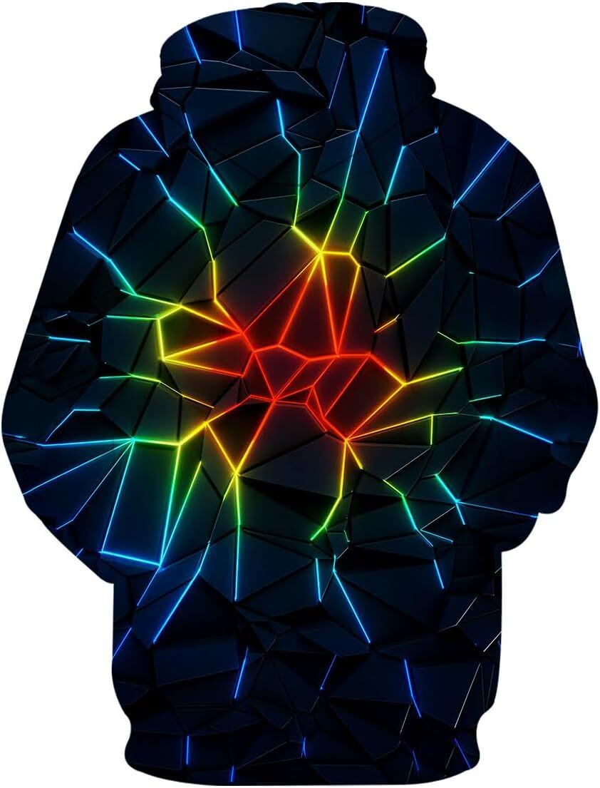 Hoodie for Unisex Novelty 3D Printed Hoodies Long Sleeve Sweatshirts for Men Women with Big Pockets Graphic Fashionable and Warm cool