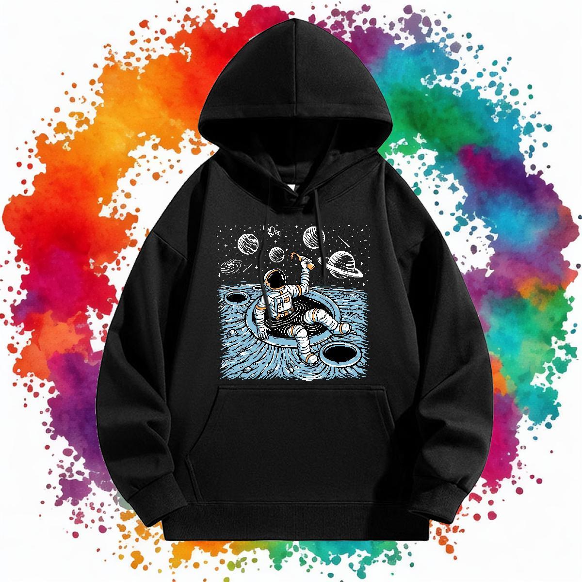 Classic Hoodie For Man Hooded Collar Long Sleeve Soft Hoodie Pullover DIY Anime Tops Street Velvet Thick