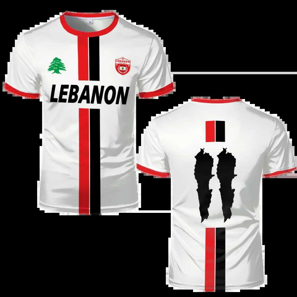 Fans Tops Tees Lebanon Football Jersey T Shirts Adult Kids Light Luxury Digital Printed Sports Soccer Uniforms Mens Lebanese Flag Clothing L240910