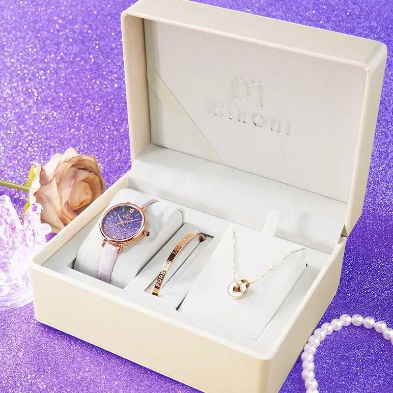 Miboni Womens Watch Premium Gift Box 3-Piece Set Watch Gift Watch X241106
