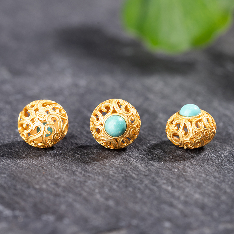 Cloud Motif Copper Jewelry Charm with Embellished Blue Stones & Spacers Blue, in a pack of 100