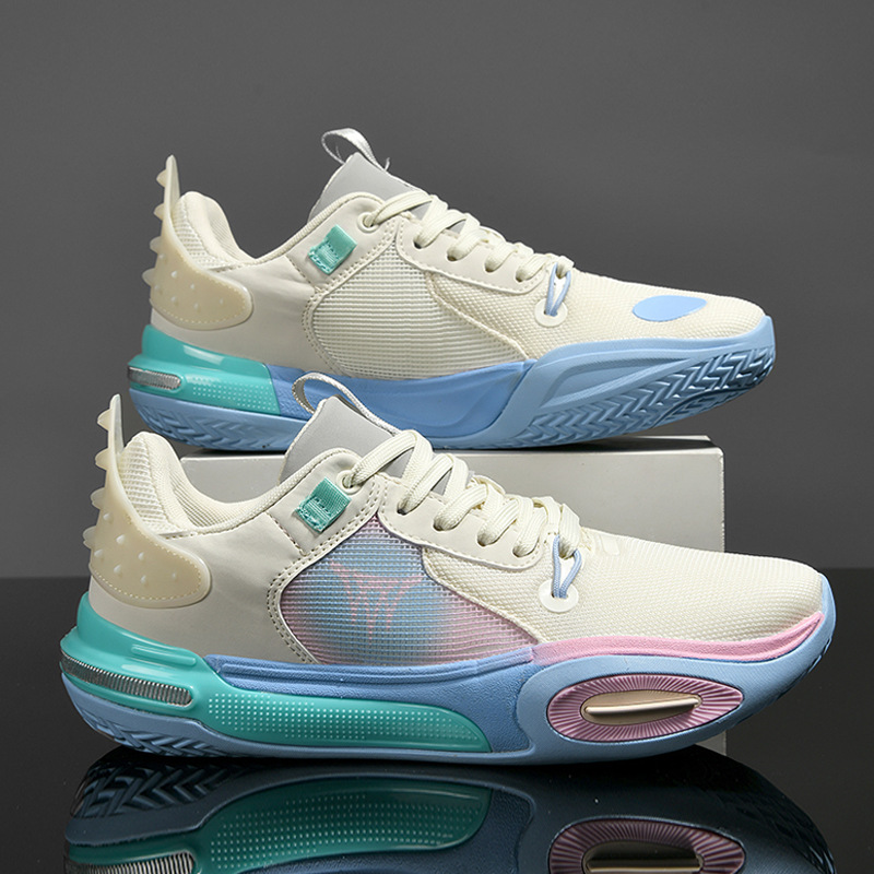 New Men's Sports Full-length Flick Tpu Rubber Sole Basketball Non-slip Shock-absorbing Women's Training Shoes Free shipping