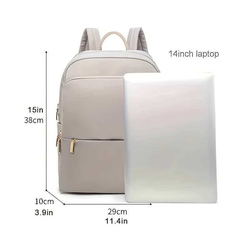 Women Backpack Oxford Cloth Waterproof Shockproof Fashion Office Lady Bag 13 14 Inch Laptop Backpacks Large Book Schoolbag 241106