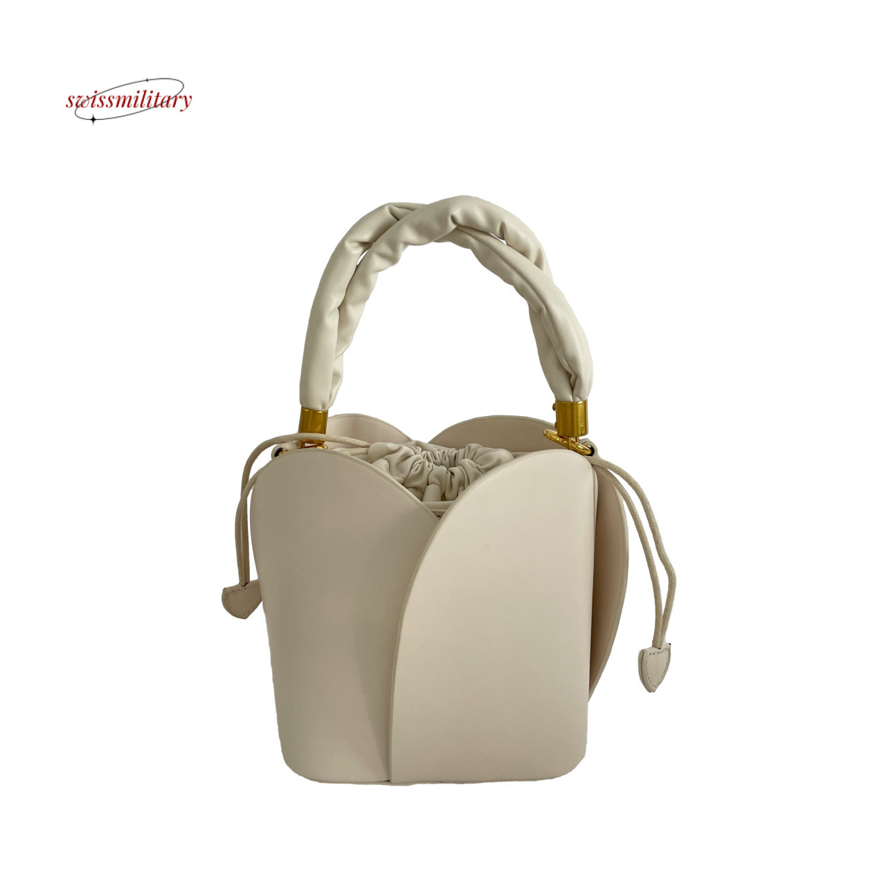 Daily commuting flower bucket niche design, one shoulder crossbody handbag with small fresh drawstring bag for women #30 swissmilitary