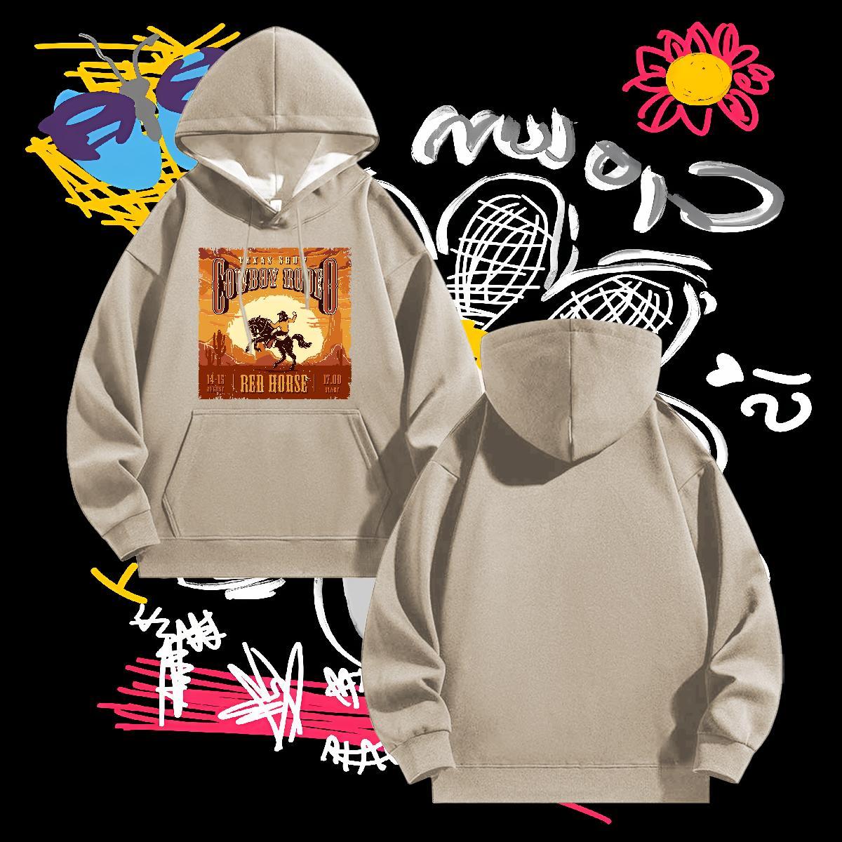 Fashion Design Hoodie For Man Breathable Drawstring Loose Fit Hoodie Pullover US Plus Size Tops Pullover Hoodie Anime Printing Street 350g Cotton