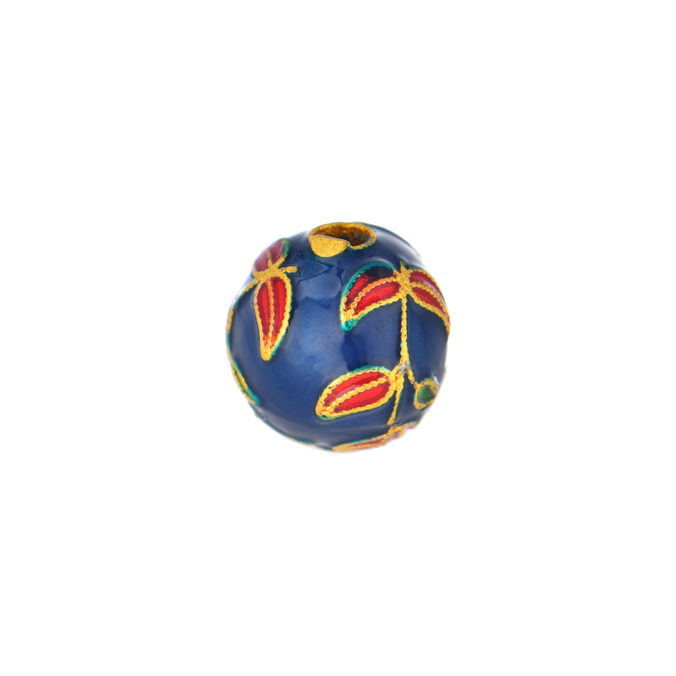 Handcrafted Copper Pendant with Multicolor Enamel Finish - 10mm Spherical Shape Blue in a pack of 100