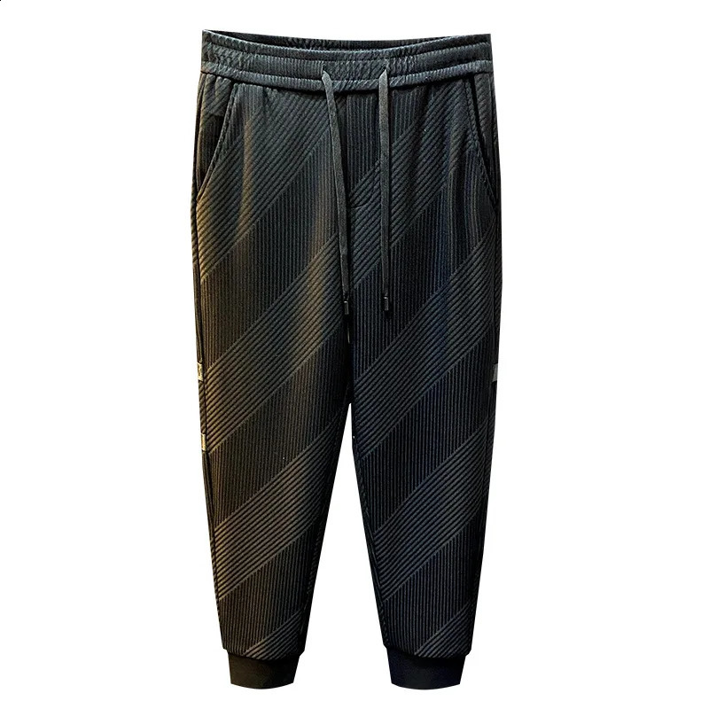 Autumn and Winter Fashion Track Pants Mens HighEnd Affordable y Trendy Patchwork Casual Loose Knitted 241104
