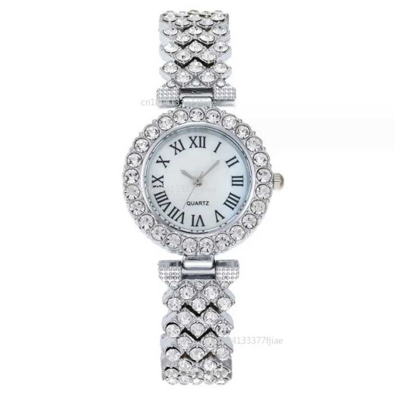 6 luxury Dainty quartz watches with jewelry set suitable for Rhinestone watches necklaces bracelets and ring sets X241106