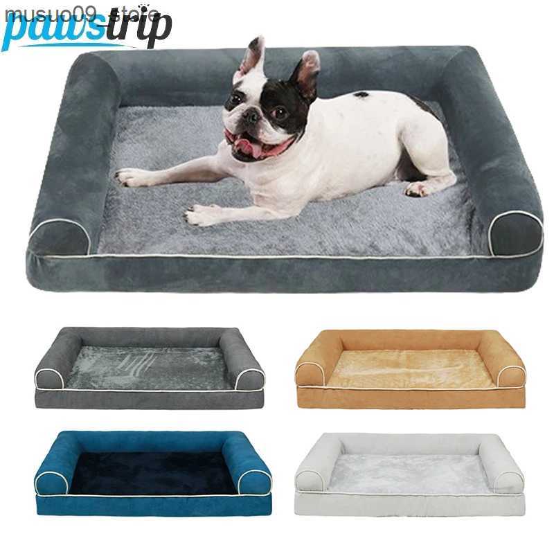 kennels pens Winter Warm Pet Bed for Small and Medium sized Dogs 3D Sponge Pet Sleep Mat Detachable Puppy Bed Dog Accessories L240910