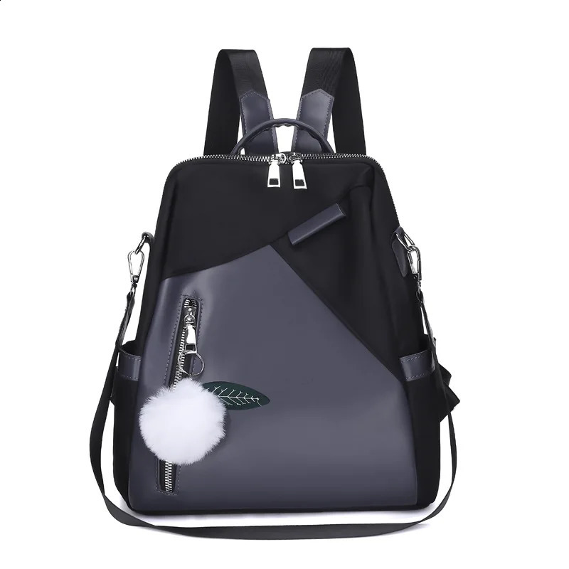 Daily Backpack Women Spacious Multi Pockets Fashion Casual Versatile Knapsack Travel Waterproof Oxford Womens Shoulder Bag 241029