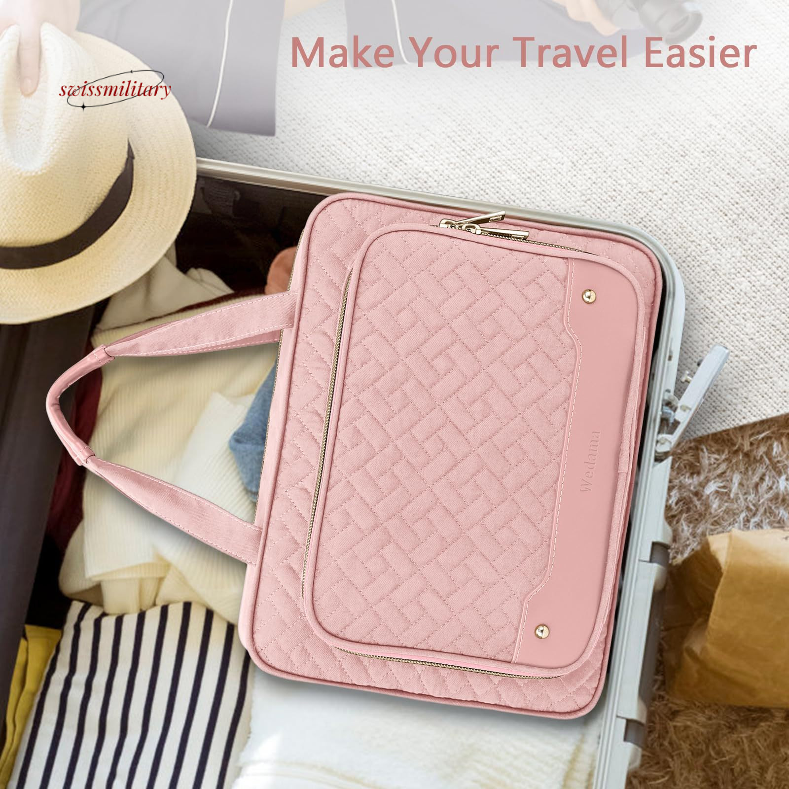 Ladies hanging travel toiletries with jewelry storage bag, large makeup bag #43 swissmilitary