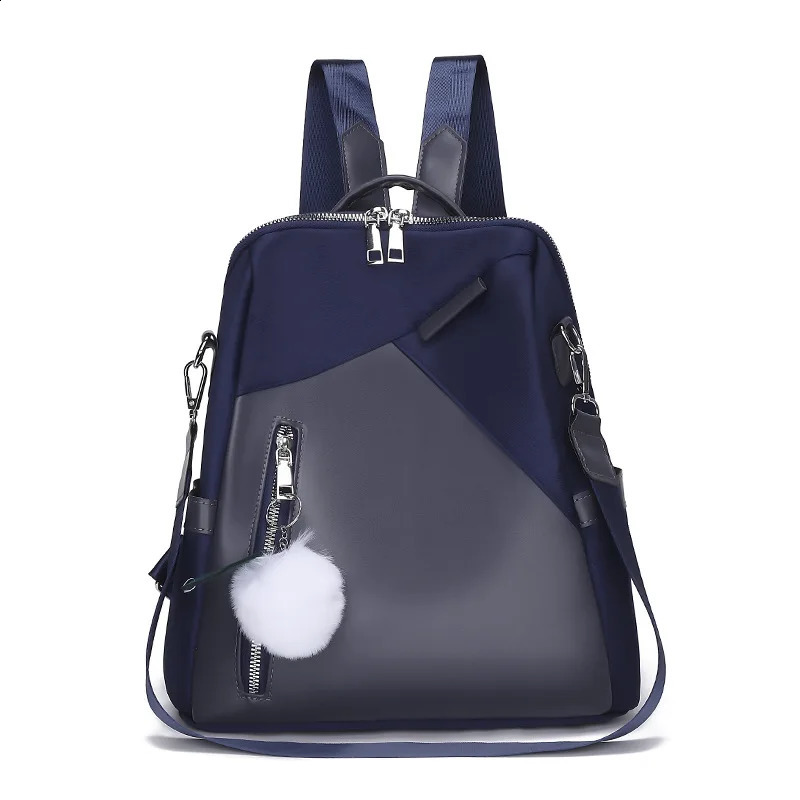 Daily Backpack Women Spacious Multi Pockets Fashion Casual Versatile Knapsack Travel Waterproof Oxford Womens Shoulder Bag 241029
