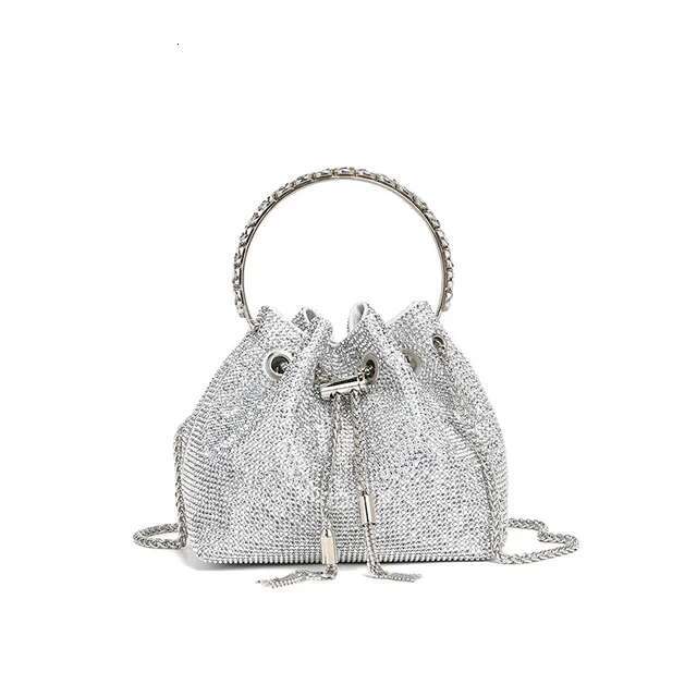 New Women's Brand Wallet and Handbag Designer Handbag, Banquet Bag, Crystal Rhie Shoulder Bag, Party Bag