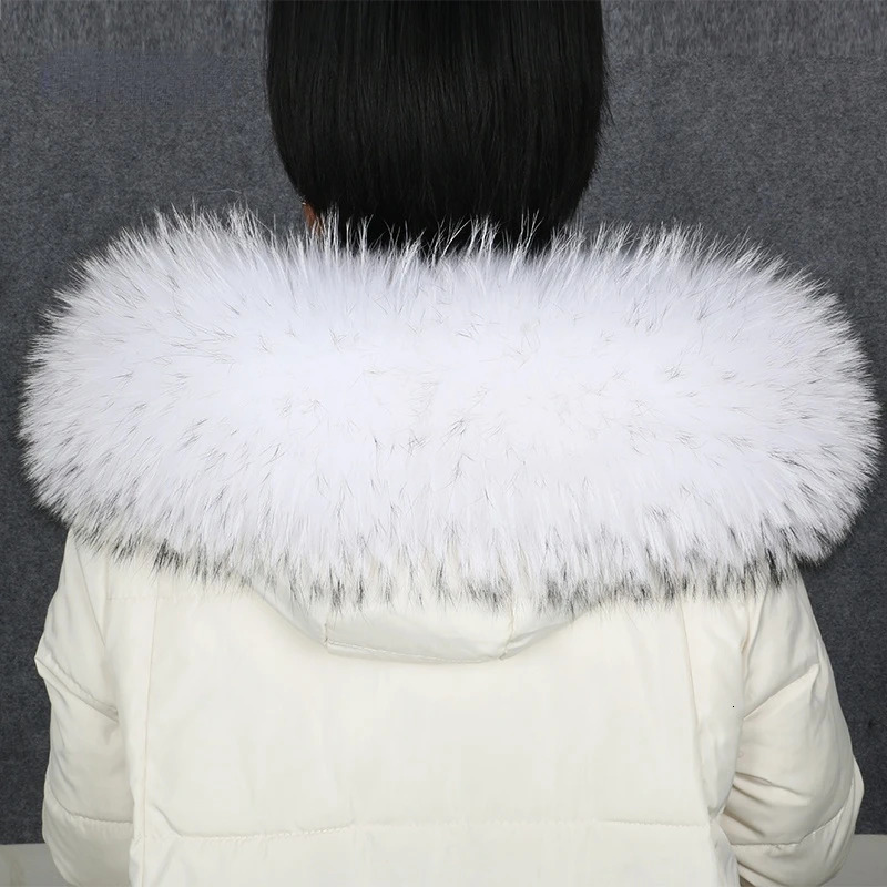 100% genuine leather collar warm natural raccoon fur scarf womens genuine leather collar scarf big fur shawl mens jacket 241106