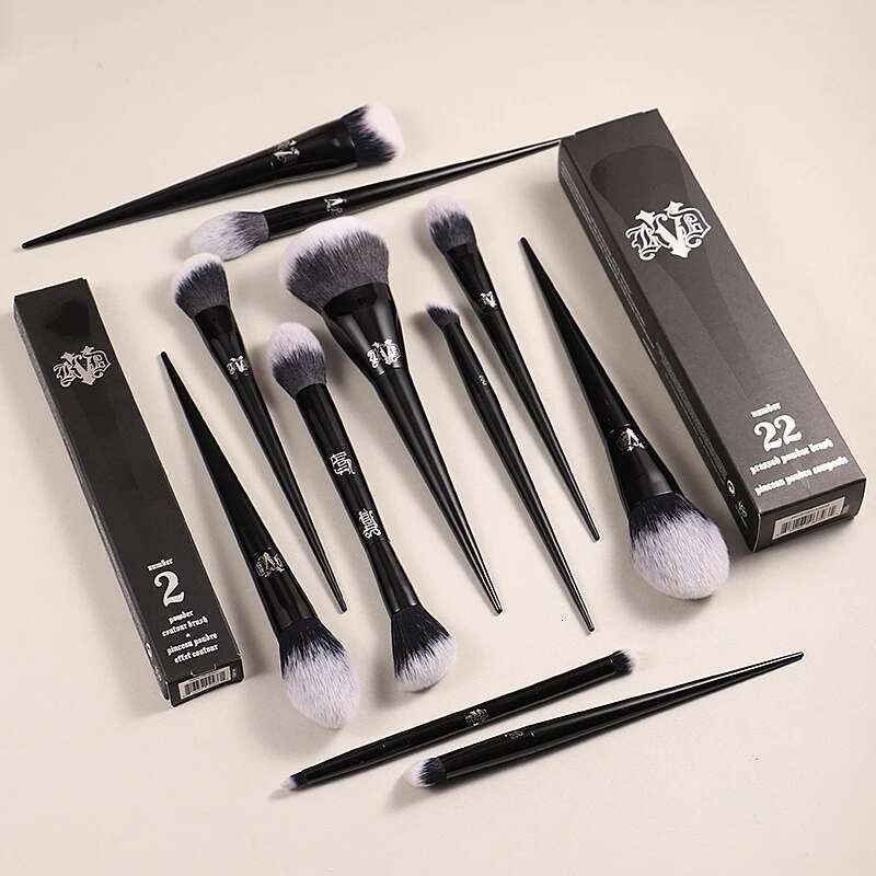 KVD 11Pcs Full Set Of Powder Foundation Shadower Concealer Highlighter Sculpting Brush Makeup Tool Maquiagem