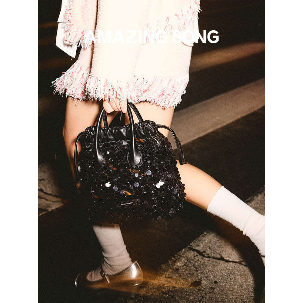 Amazing Song 2024 NEW Collection Hobo Black Sequin Evening Bag