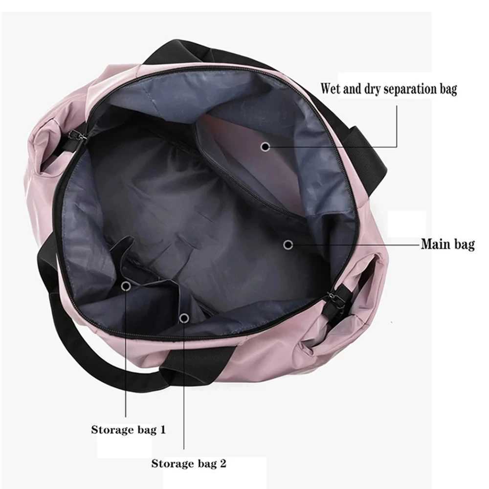 Sport Gym Bag Fitn Travel Shoulder Bags Crossbody Training School Bags Dry Wet Duffel for Men Women Carry on Weekender BagXJ241106