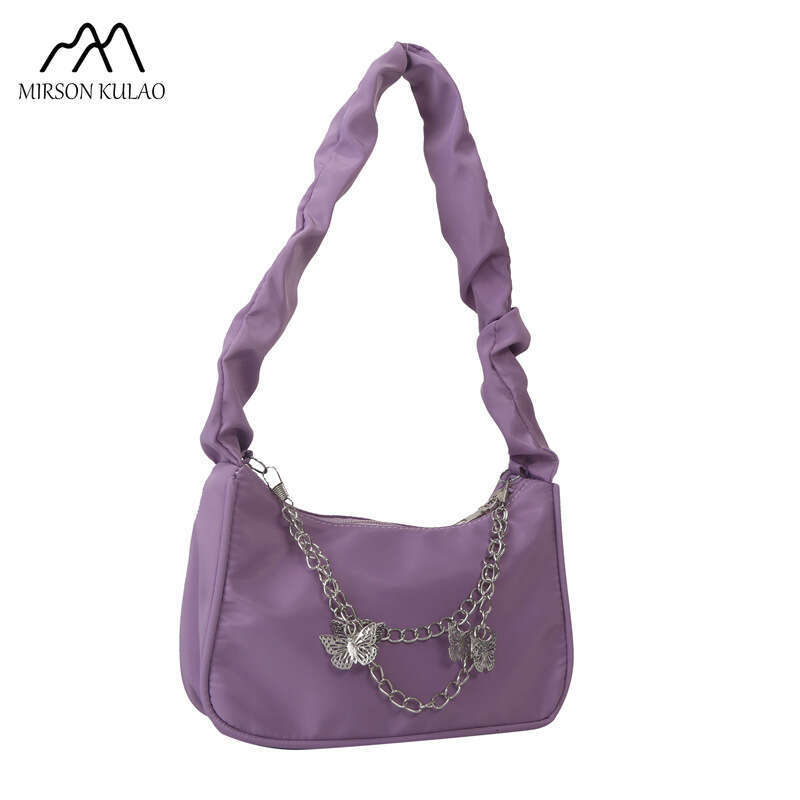 Oxford Cloth Simple Fashion Women's Square Trend Color Contrast Shoulder Small Fresh Underarm Women Bag