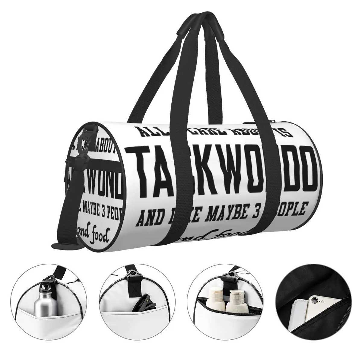 Men Travel Bag All I Care About Is Taekwondo And Like Maybe Gym Bag Large Outdoor Custom Handbag Novelty Yoga Sports BagXJ241106