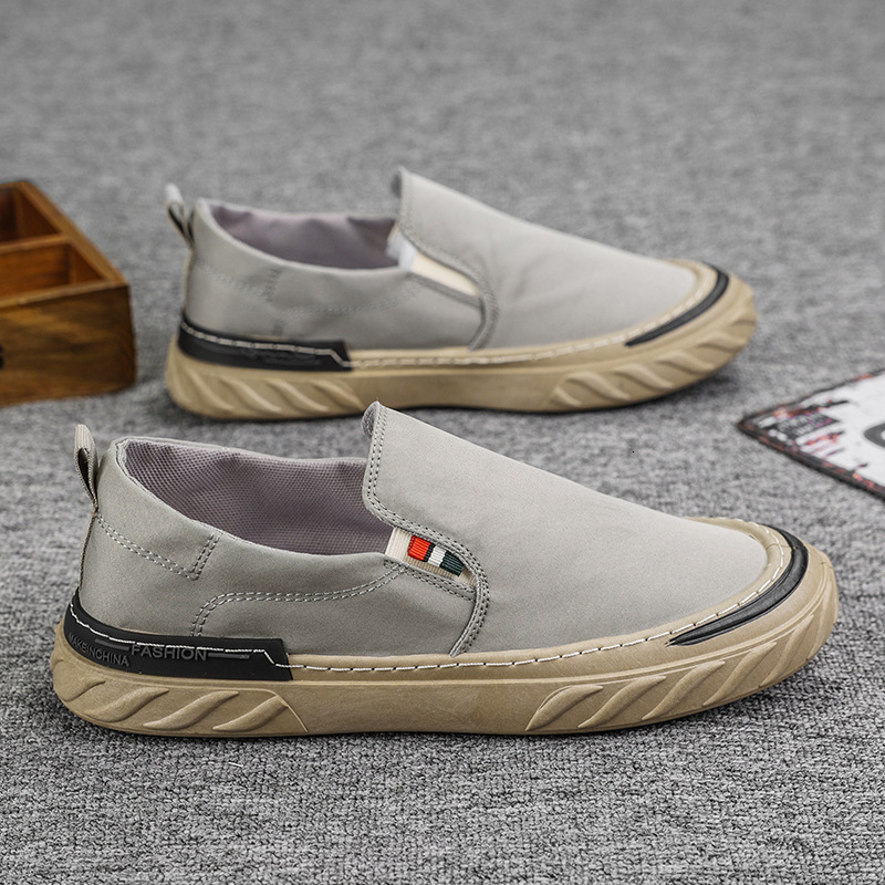 2024 Spring New Breathable Ice Silk Old Beijing Cloth Korean Edition Trendy Versatile Men's Casual Canvas Board Shoes