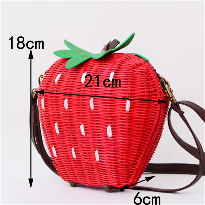 straw bags latte bags fashionable woven agricultural handbags fruit bags strawberry bags cartoon messenger bags241106