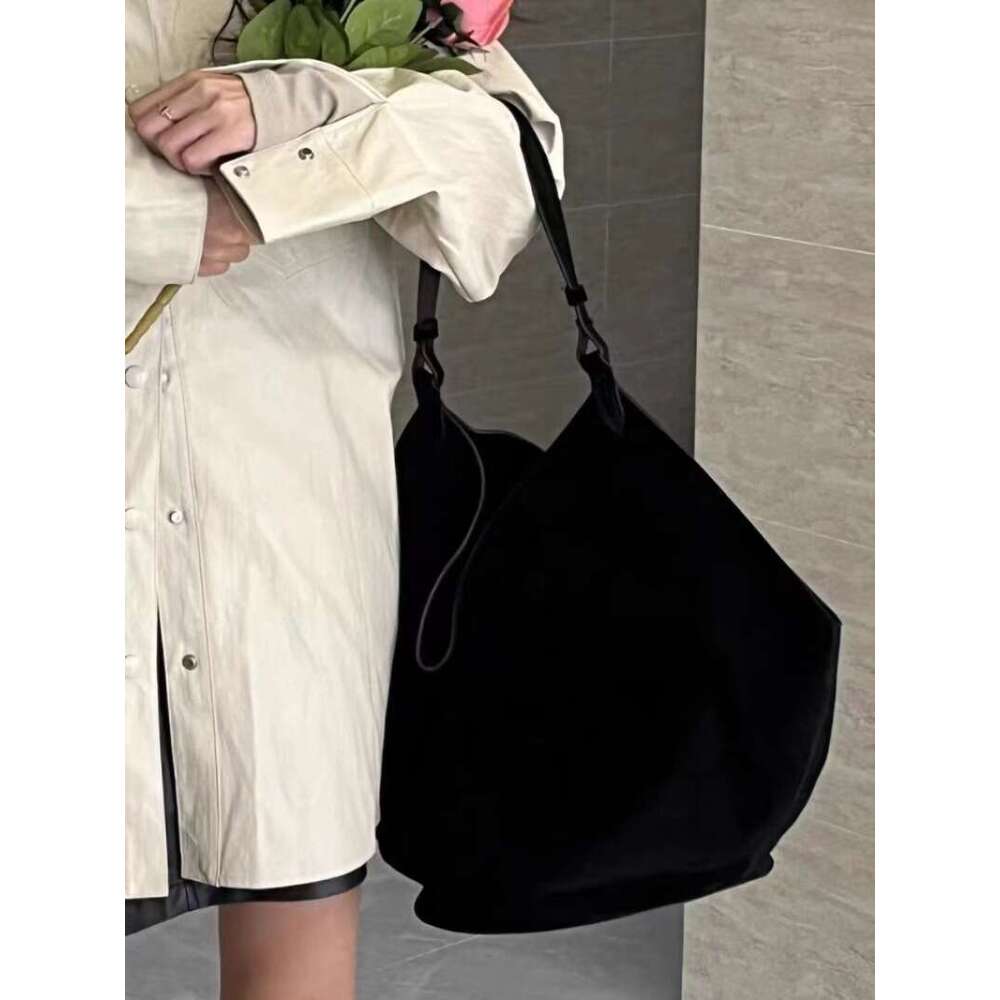 OLOEY Frost Large Capacity Personalized All-Match Handbags Leather Texture Korea Elegant Bucket Minority Simple Exposure Women Totes