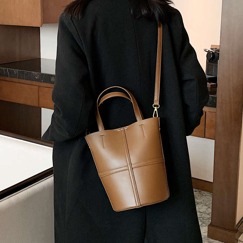 LITTLETON PU Leather Vintage women handbag small female Bucket Shoulder 2024 Brand ladies Handbags and Purses lady Crossbody bags