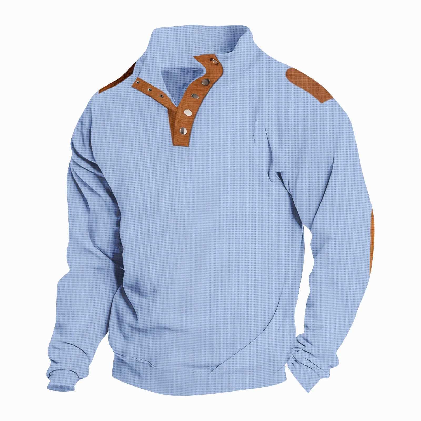Europe and the United States spring and autumn long Sve mens jackets with button up sweatshirts W241106