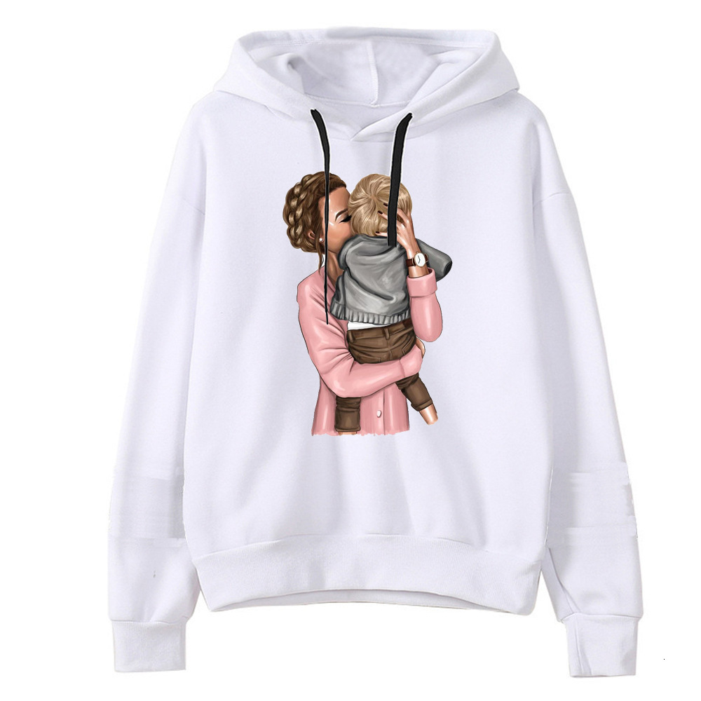 New designer's new white hooded sweatshirt with Windows print cartoon fashion hoodie
