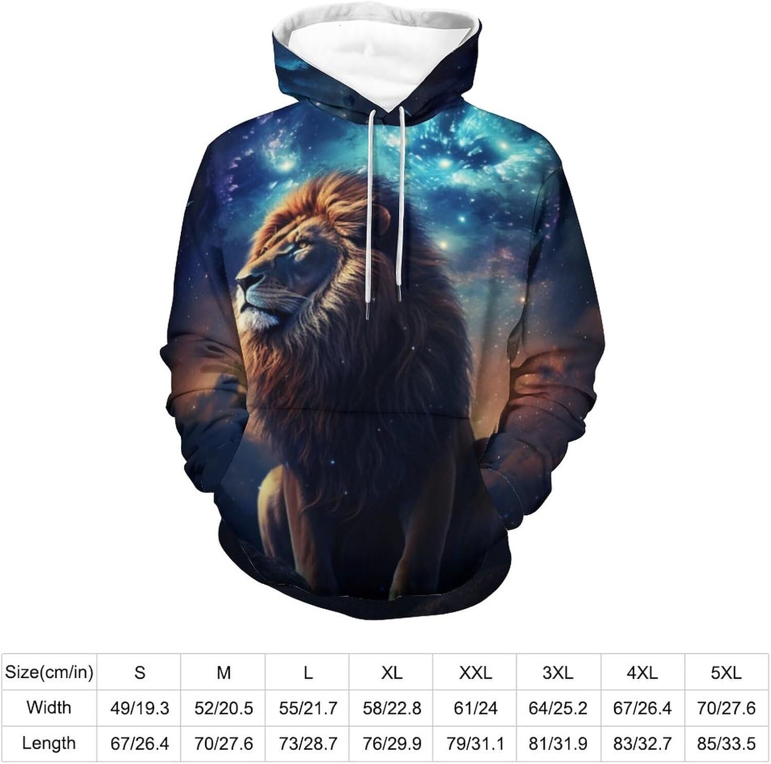 Hoodie for Mens Womens 3D Print Lion Hoody Novelty Hoodies Men Womens Casual Pullover Graphic Hoodies sweatshirt Handsome Lion