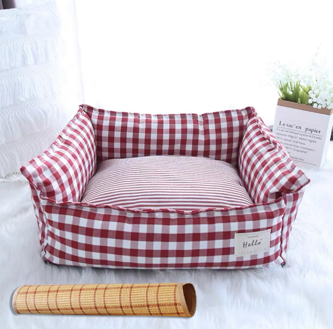 Dog Kennel Removable And Washable, Suitable For All Seasons, Pet Kennel, Cat Kennel, Small And Medium-Sized Dog, Teddy Bed, Sleeping Mat, Warm Dog Bed