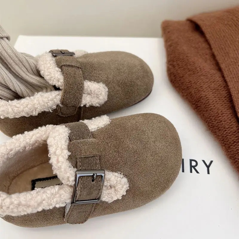 Winter Plush Kids Shoes Girls Boys Shoe Fashion Boots Cotton Thicken Warm Winter Shoes Toddler Girl Shoes Boys Boot 241106