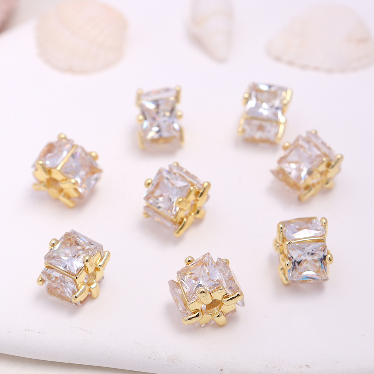 Handcrafted Copper Feng Shui Pendant with Multi-Faceted Zircon Stones Gold in packs of 100