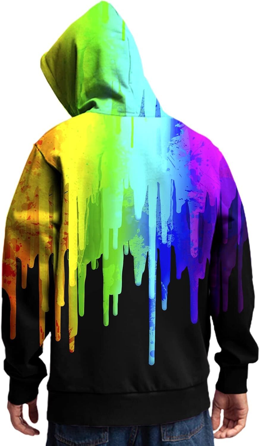 Hoodie for Mens Womens color Unisex Novelty 3D Printed Hoodies Long Sleeve Sweatshirts for Men Women with Big Pockets Graphic Hoodies sweatshirt Pullo