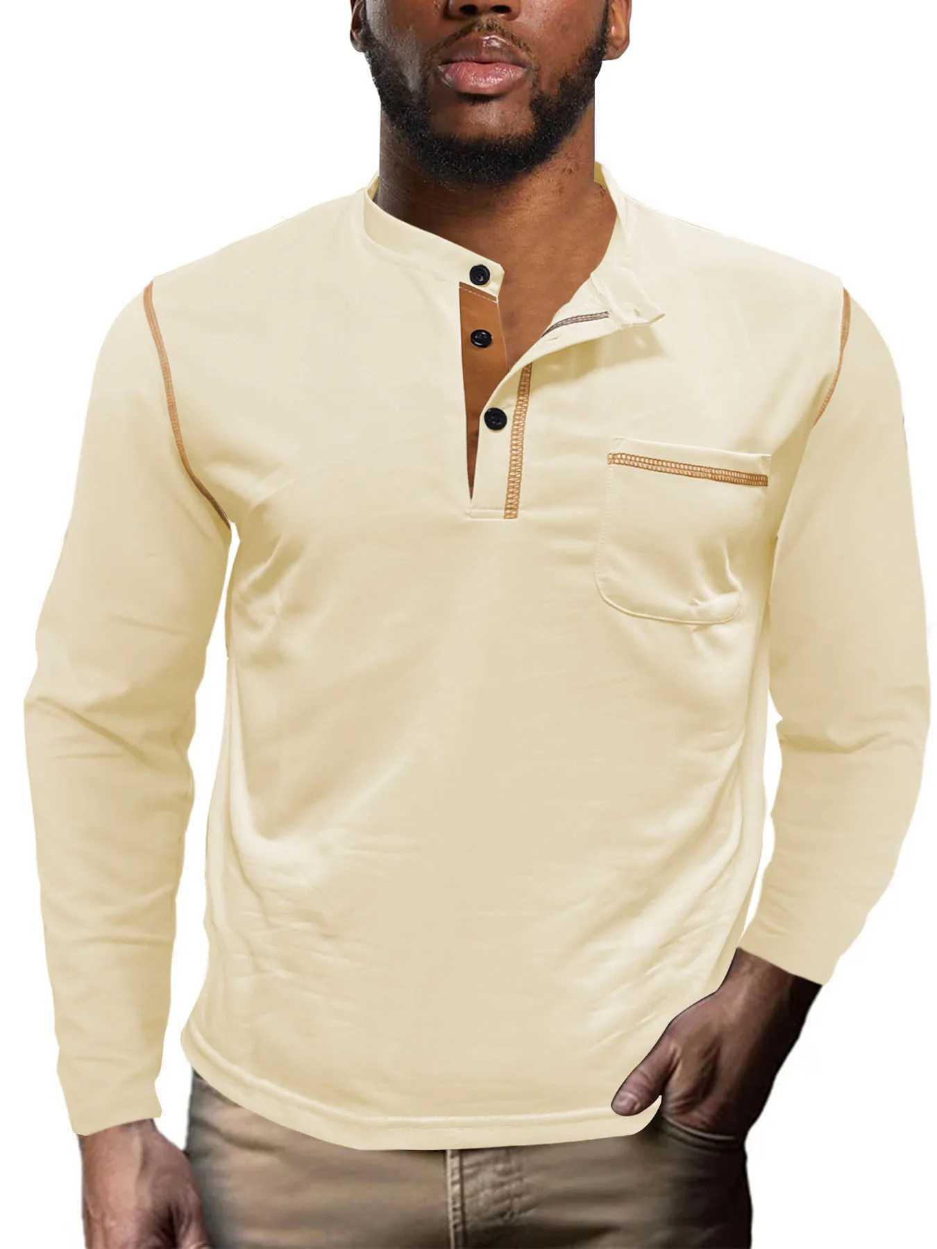 Europe and the United States 2024 Spring/Summer Mens Long Collar Foreign Trade Hoodie Mens Basic Top W241106