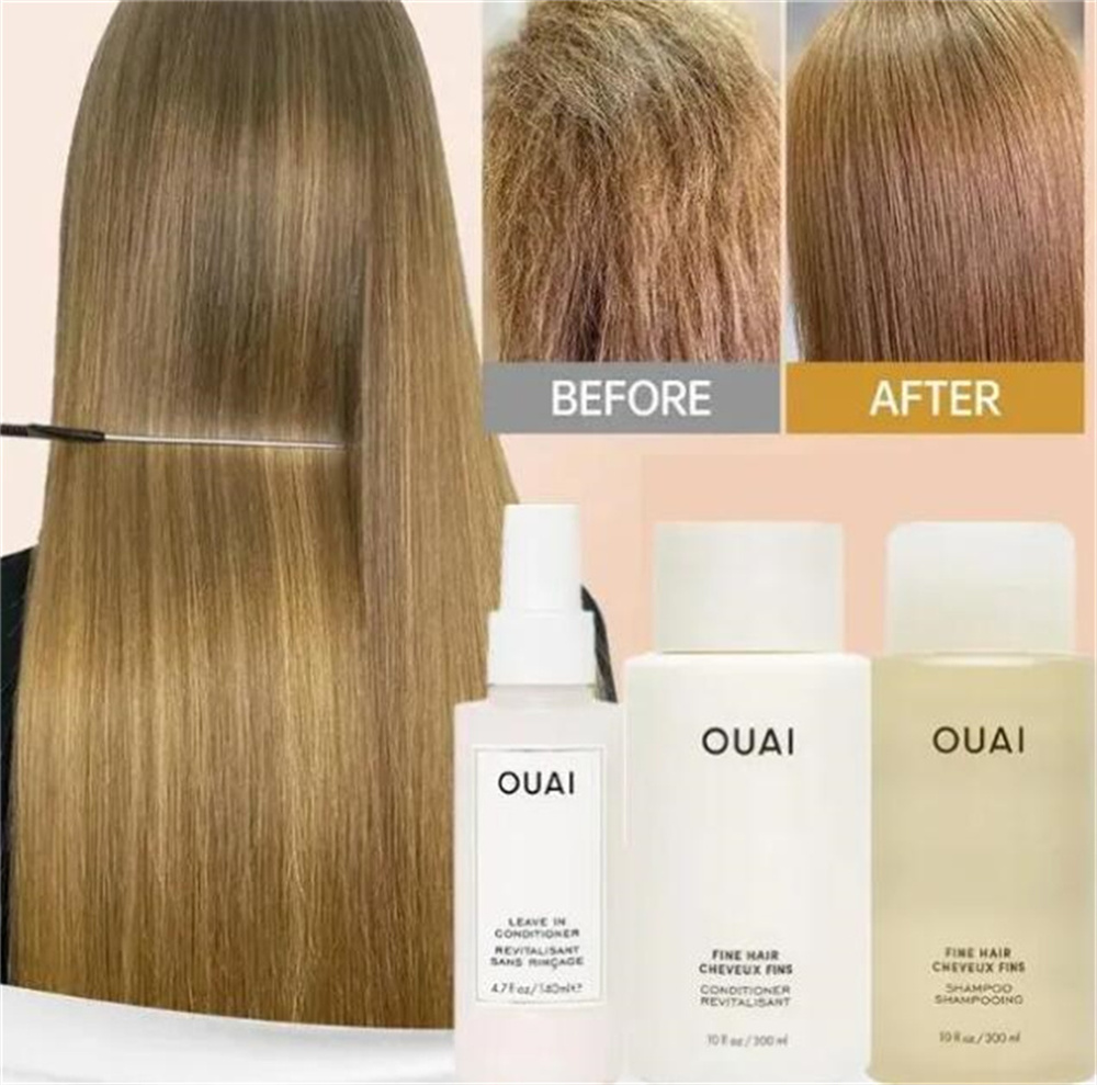 Revitalizing Fine/Medium Hair Set From OUAI - Complete With Deep Cleansing Shampoo And Nutrient Rich Leave-In Conditioner Leavein LeaveIn