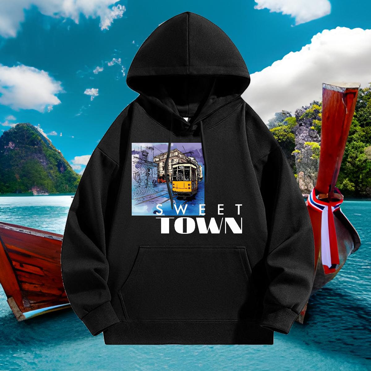 Customized Hoodie For Man Warm Mens Hoodie US Size Clothes Street Wear Breathable Hooded Collar Thick Plush
