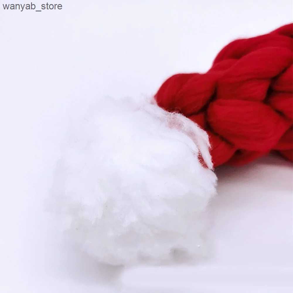 Wide Brim Hats Bucket Hats Christmas Bottle Cosy Set Xmas Gift Chunky knitted Santa Hat Cosy Giant Knitted Handmade Wine Bottle Home Decorations L2409